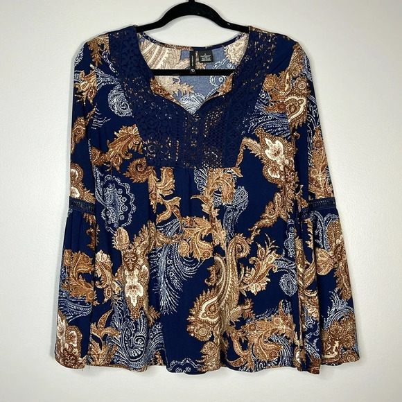 New Directions Paisley Blouse - Small - EUC - Picture 1 of 8